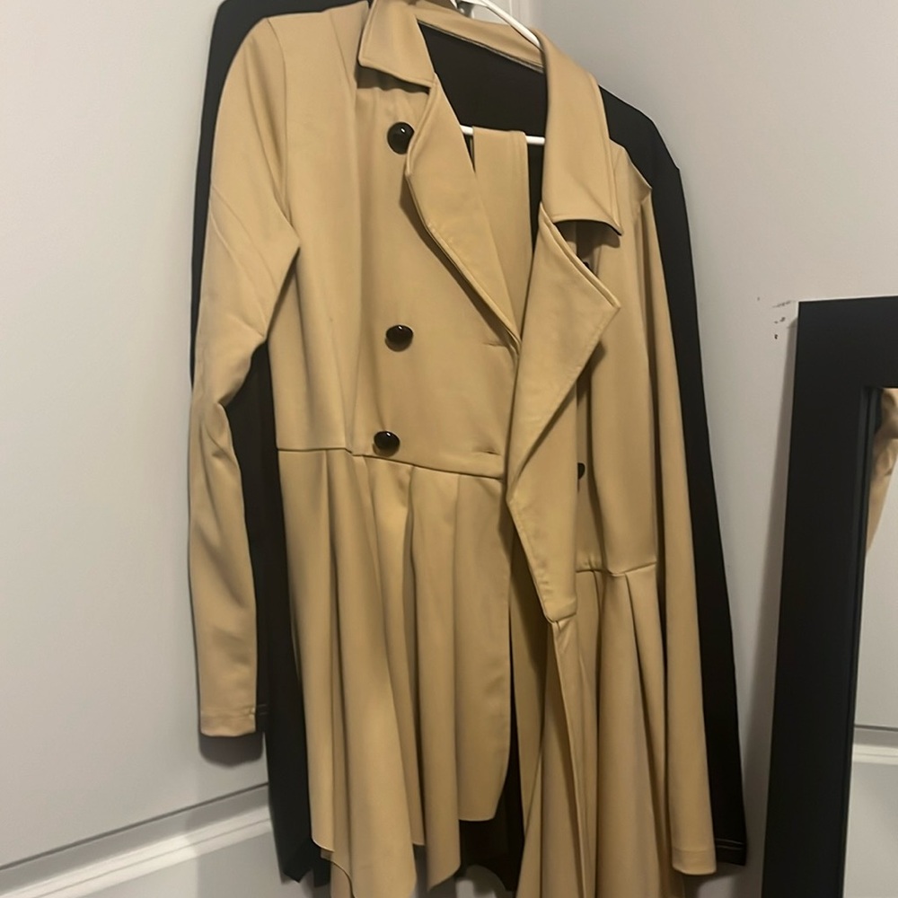 Tan & black casual jacket